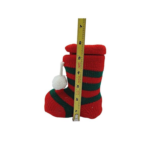 Lot 8 Christmas Holiday Ornaments Elephant Wagon Wheel Snowman Stocking Angel - Picture 11 of 11